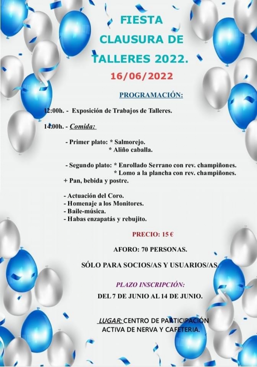 Fiesta de Clausura de Talleres