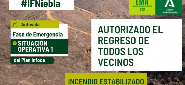 Incendio estabilizado