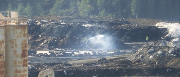 Denuncian otro incendio en el vertedero