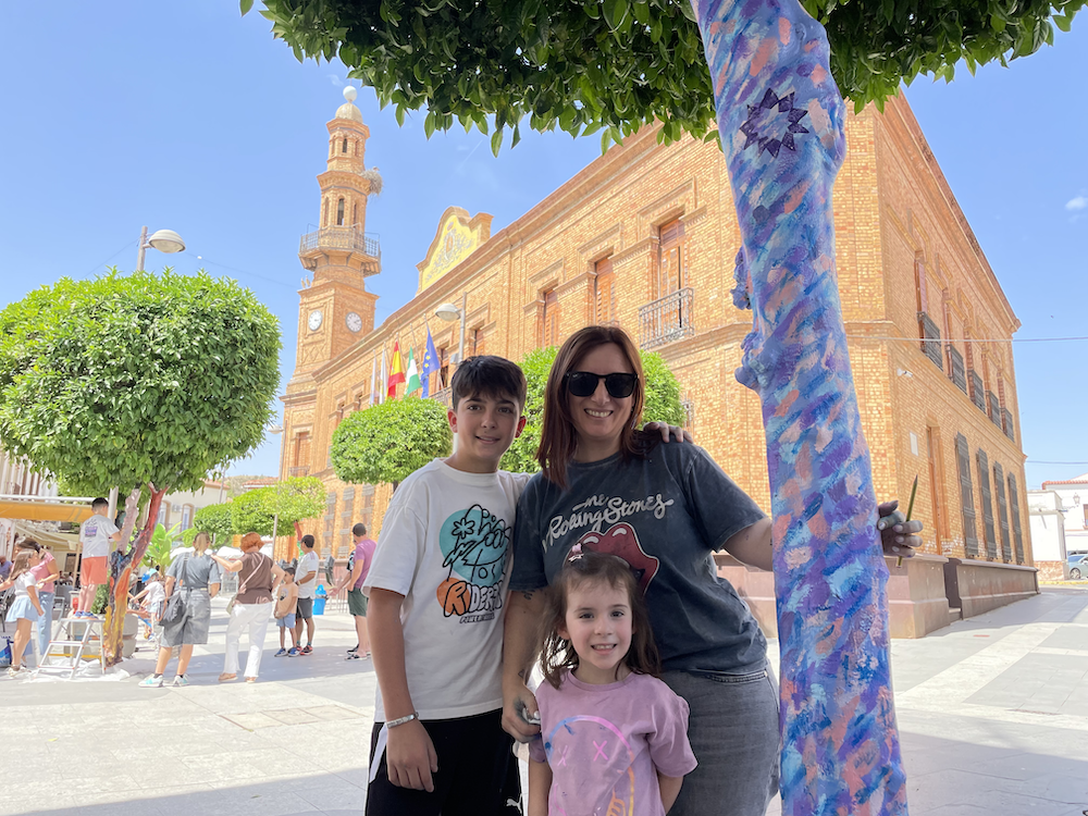 Hija y nietos de Juan Barba