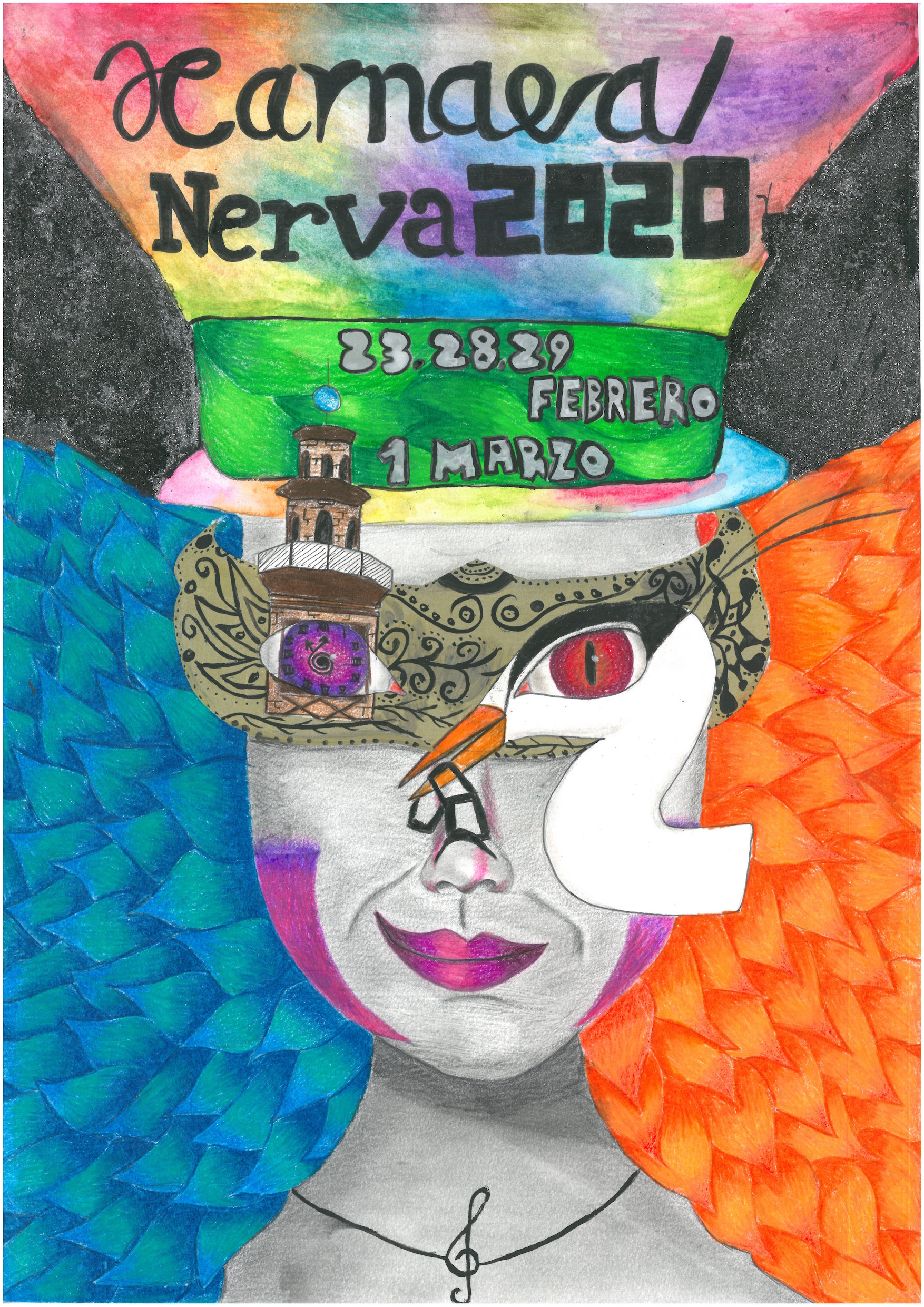 El cartel del Carnaval de Nerva 2020